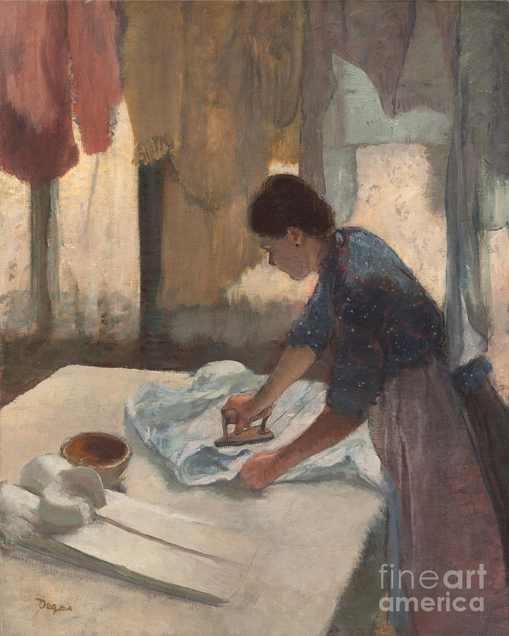 Woman Ironing Painting by Edgar Degas