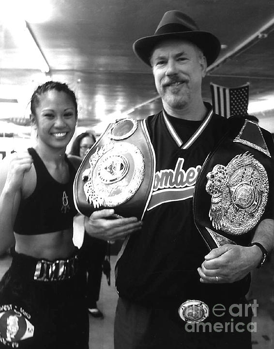 Womans Boxing Champion Filipino American Ana Julaton and myself #3 Photograph by Jim Fitzpatrick