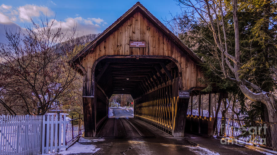 Woodstock Middle Bridge.  #1 Photograph by New England Photography