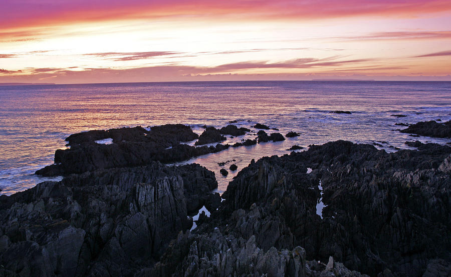 Sunset Photograph - Woolacombe Devon #2 by Ollie Taylor