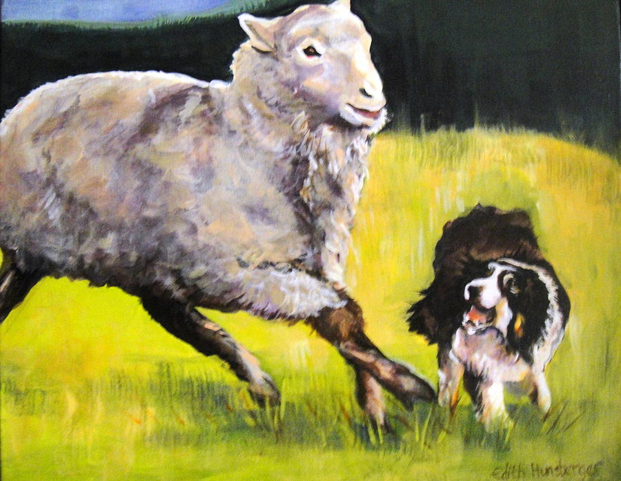 Working Dog #2 Painting by Edith Hunsberger