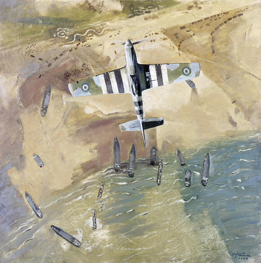 World War II - Normandy Painting by Eric Aldwinkle