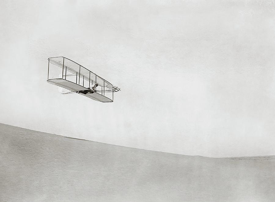 Wright Brothers Kitty Hawk Glider Photograph by Library Of Congress