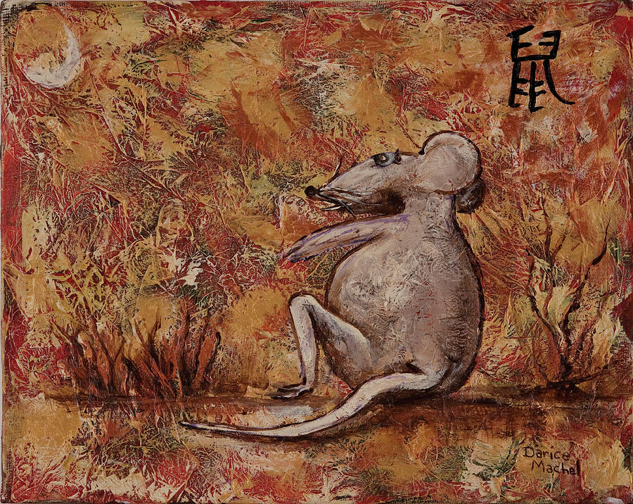 Year Of The Rat Painting by Darice Machel McGuire