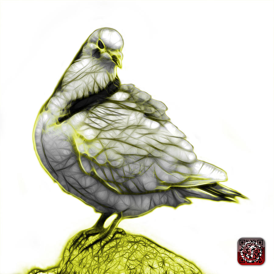 Yellow Pigeon Pop Art 5516 - FS - BB -  Modern Animal Artist Jam #2 Digital Art by James Ahn