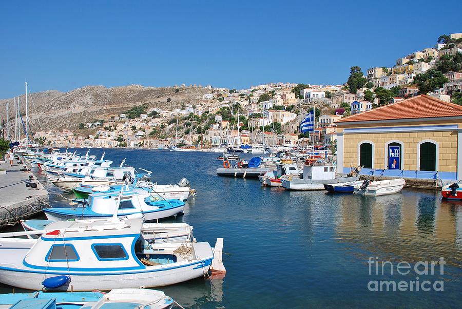 Yialos harbour Symi #2 Photograph by David Fowler