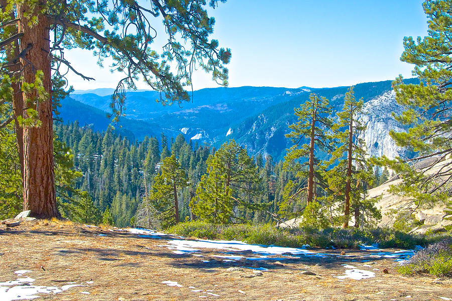 Yosemite Valley Mountainside from Sentinel Dome Trail in Yosemite ...