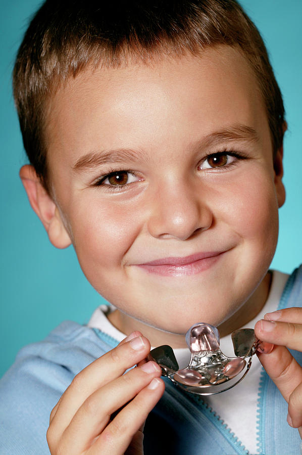 Young Boy With A Dental Retainer #2 Photograph by Mauro Fermariello/science Photo Library