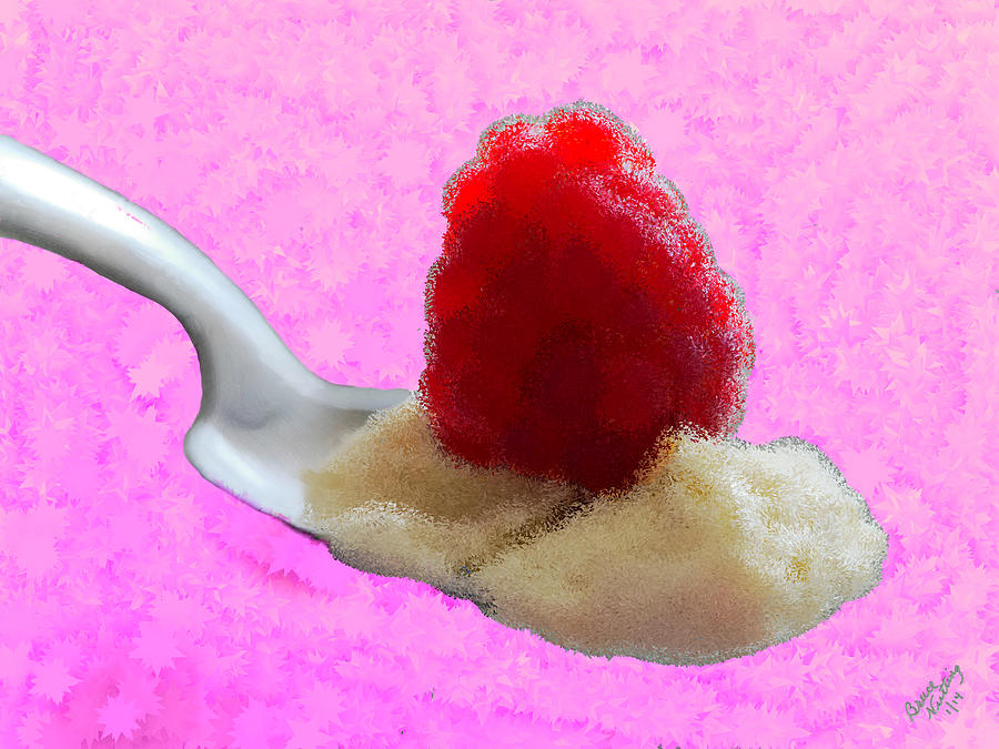 Yummy on a Spoon #2 Painting by Bruce Nutting