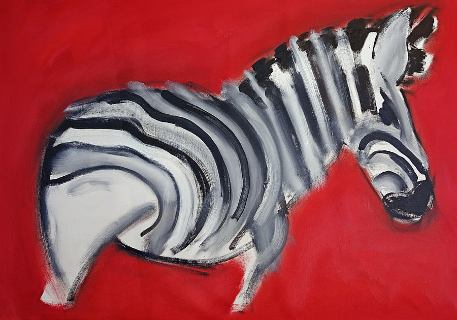 Wildlife Painting - Zebra #2 by Charles Stuart