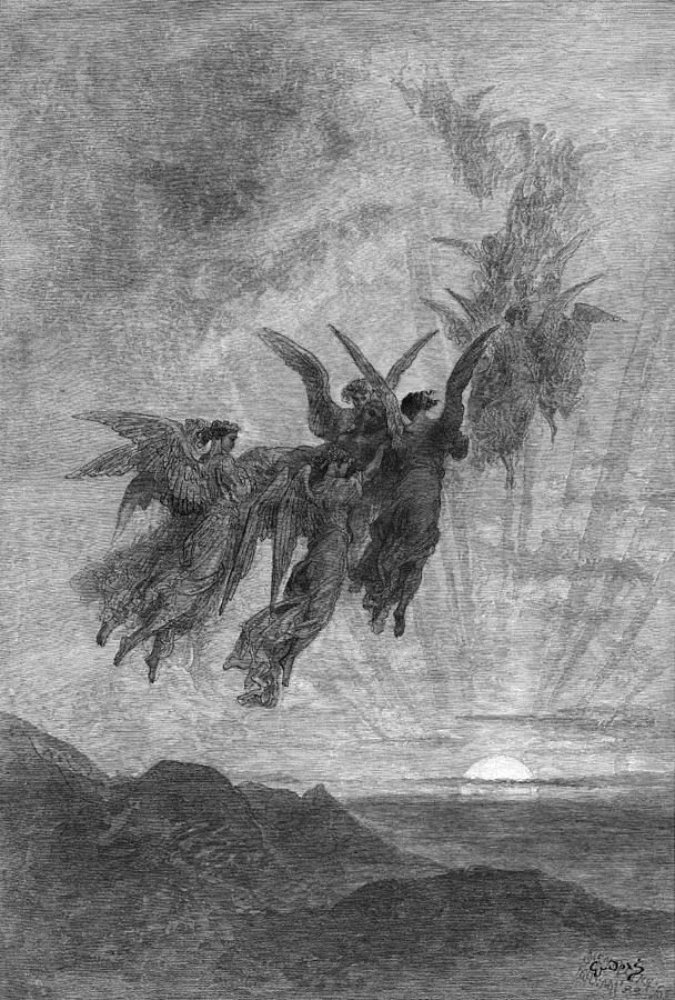 The Raven #18 Drawing by Gustave Dore