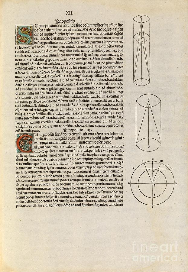 Euclids Elements Of Geometry, 1482 #20 Photograph by Royal Astronomical Society