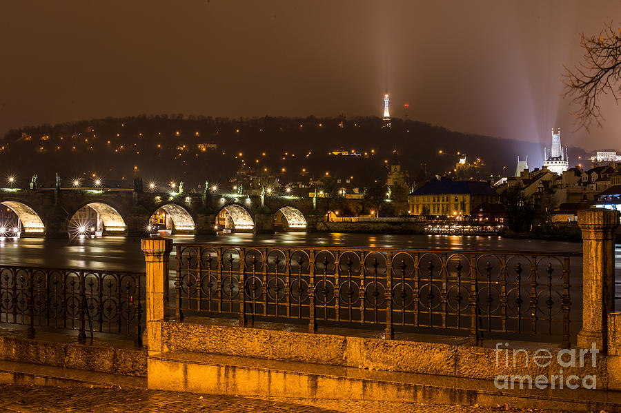 Prague by night #20 Photograph by Jorgen Norgaard