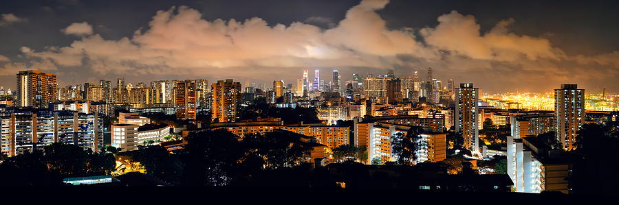 Singapore skyline #20 Photograph by Songquan Deng