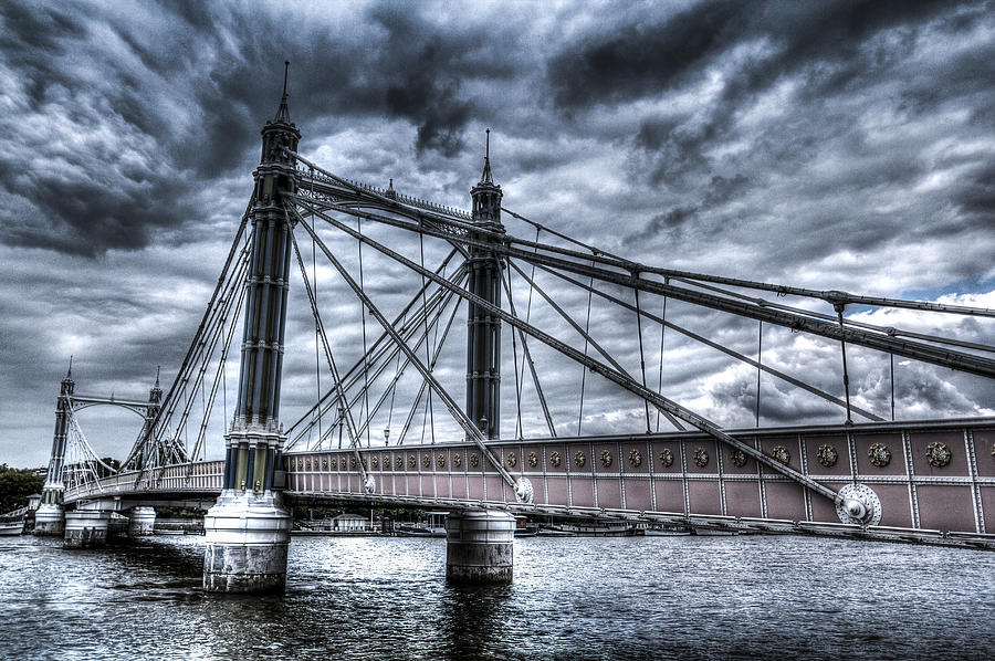 Bridge Photograph - The Albert Bridge London #20 by David Pyatt