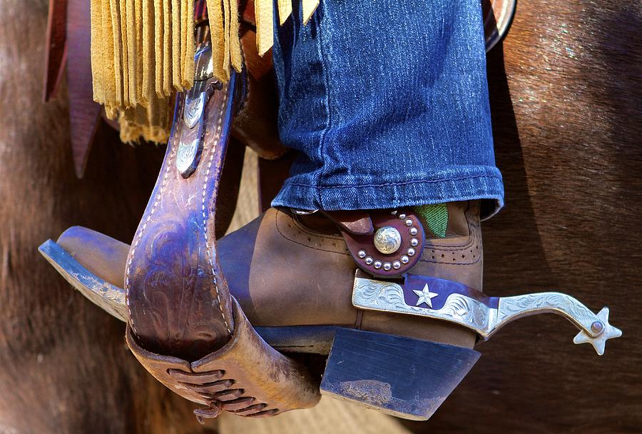 Cowboy boots #2 Photograph by John Babis
