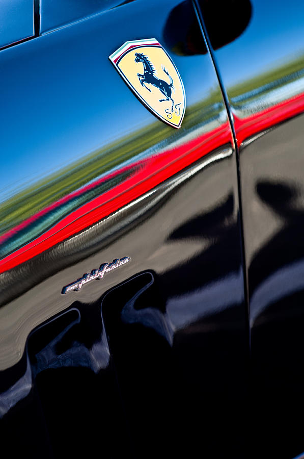 Car Photograph - 2000 Ferrari 550 Marennel Emblem by Jill Reger