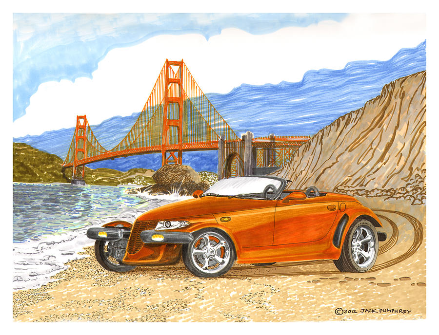 2002 Plymouth Prowler Painting by Jack Pumphrey