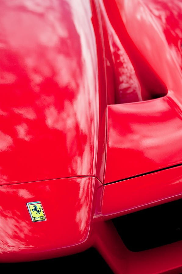 2003 Ferrari Enzo Hood Emblem Photograph by Jill Reger