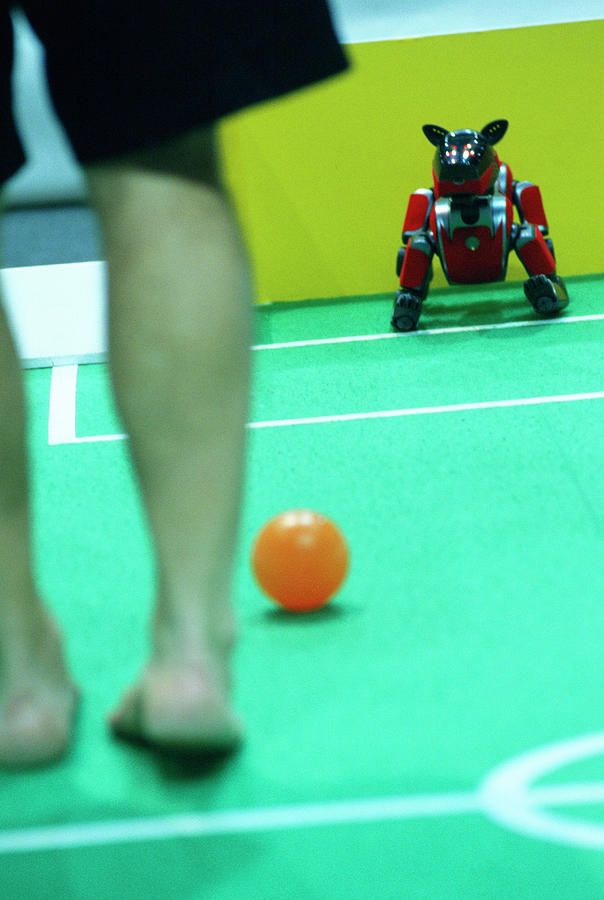 2003 Robocup Goalkeeper Being Trained Photograph by Mauro Fermariello/science Photo Library