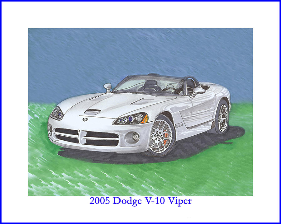 2005 Dodge V-10 Viper Painting by Jack Pumphrey