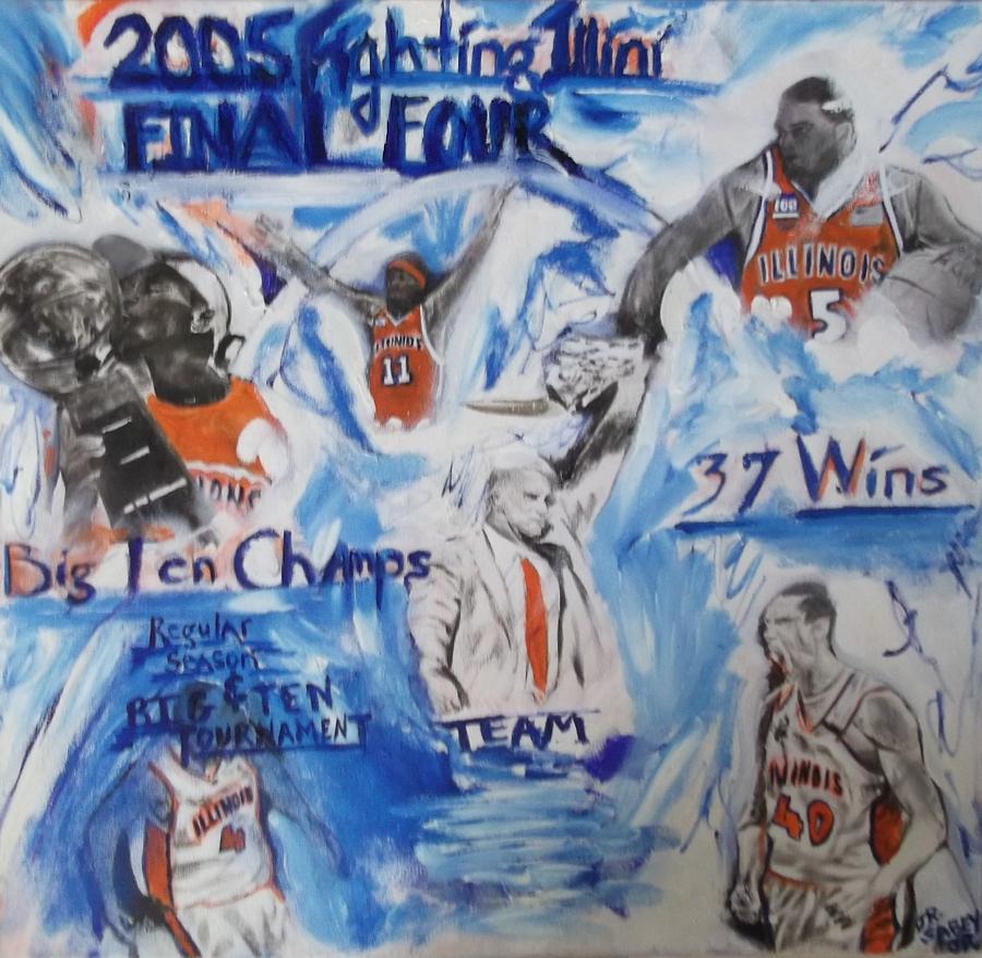 2005 Fighting Illini Basketball Painting