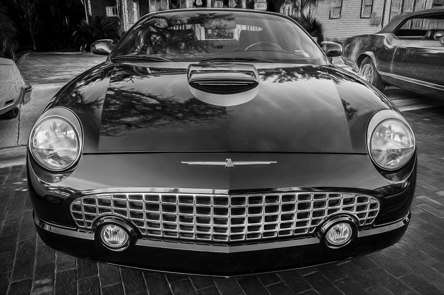 2005 Ford Thunderbird Painted BW  Photograph by Rich Franco