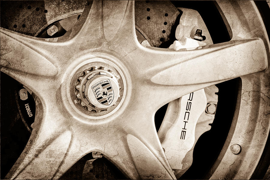 2005 Porsche Carrera GT Wheel Emblem Photograph by Jill Reger