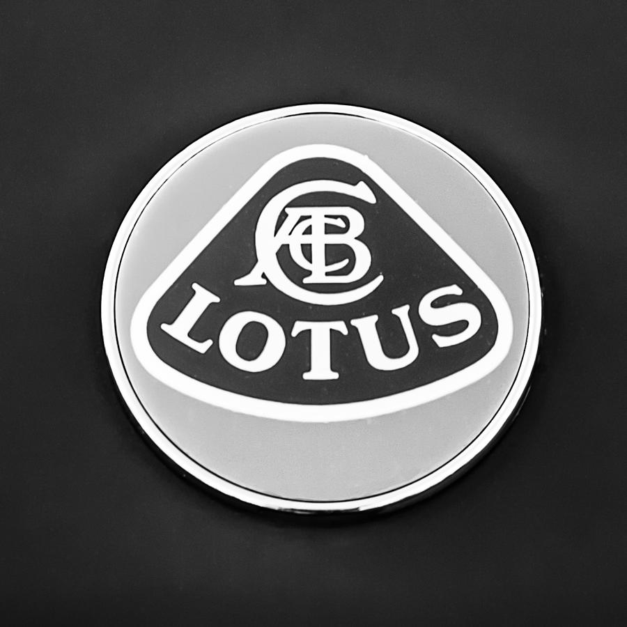 2006 Lotus Emblem -0014bw Photograph by Jill Reger