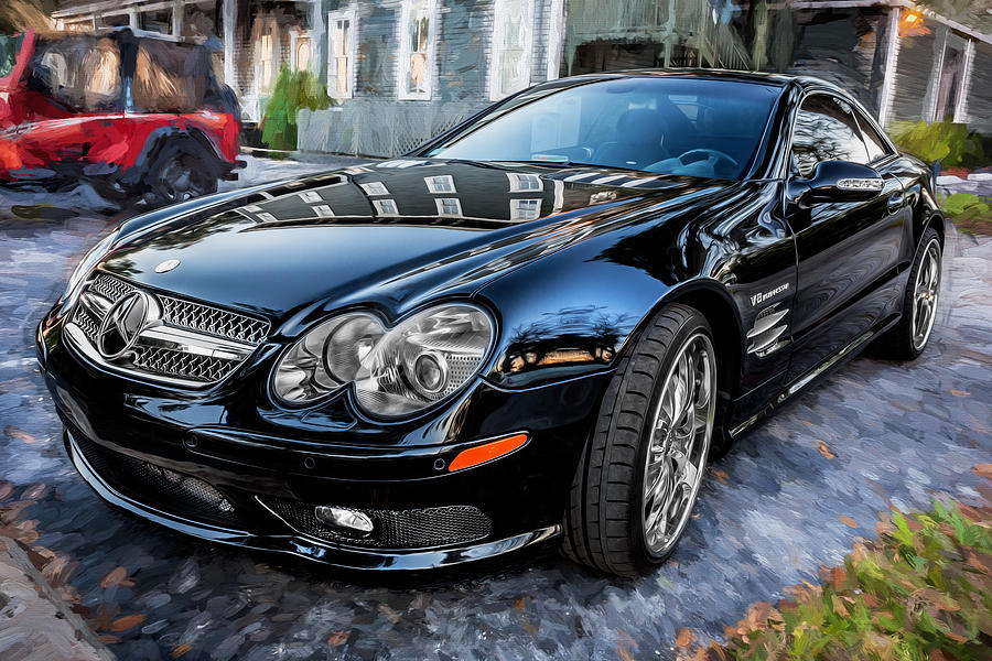 2006 Mercedes Benz SL55 V8 Kompressor Coupe Painted  Photograph by Rich Franco