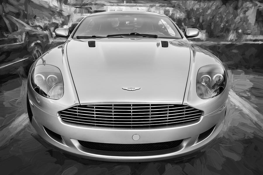 2007 Aston Martin DB9 Coupe Painted BW  Photograph by Rich Franco