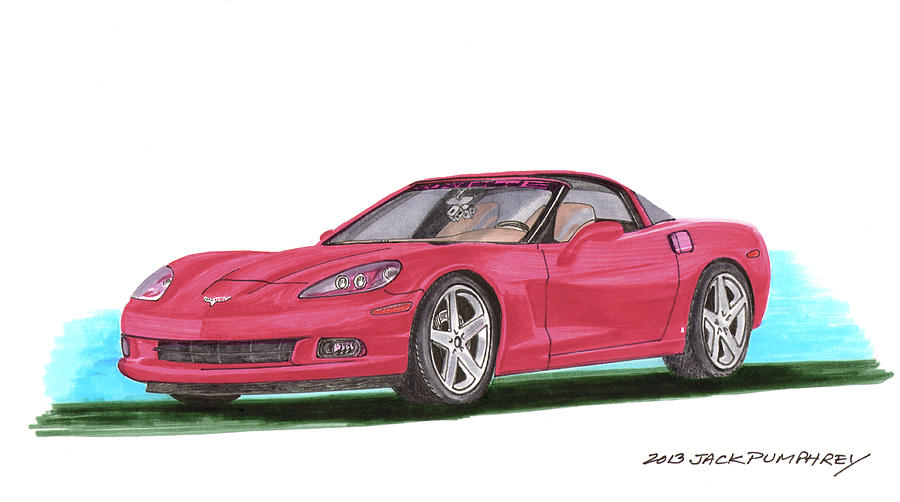 2007 Corvette C 6 Painting by Jack Pumphrey - Fine Art America