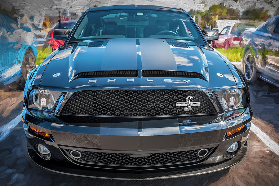 2008 Ford Shelby Mustang GT500 KR Painted Photograph by Rich Franco