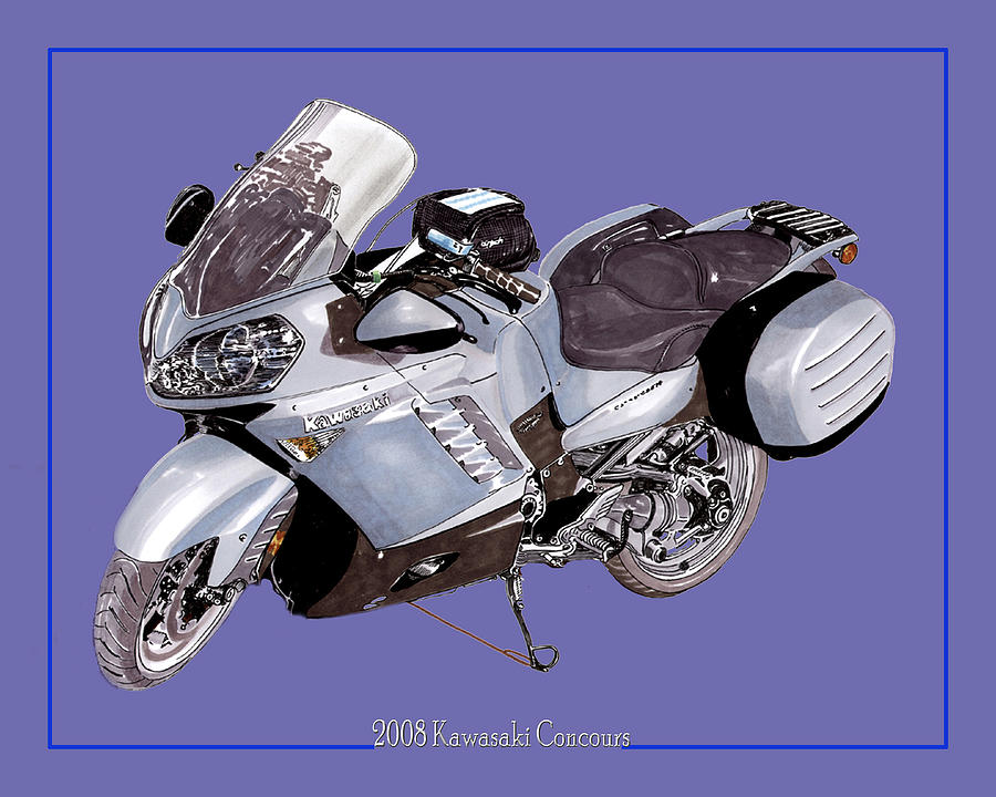 2008 Kawasaki Concours Painting by Jack Pumphrey