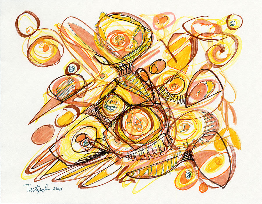 2010 Abstract Drawing 25 Drawing by Lynne Taetzsch