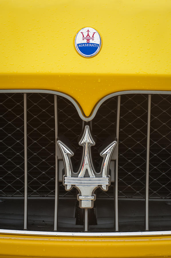 2010 Maserati Grille Emblem -0556c Photograph by Jill Reger