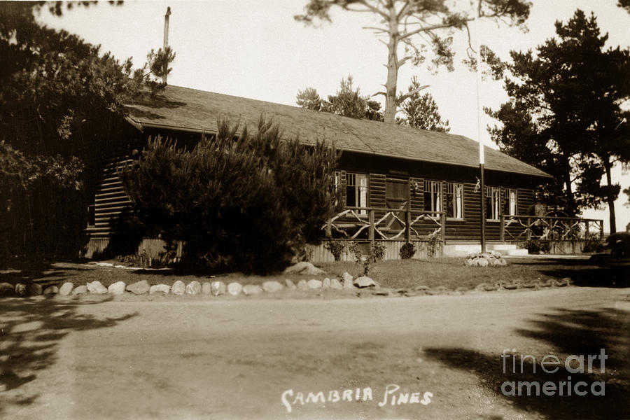 Cambria Pines Photograph - 2011-007-0006 Cambria Pines Lodge San Luis Obispo County Circa 1930 by Monterey County Historical Society