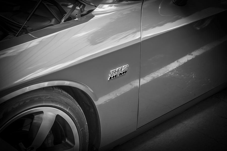 2011 Dodge Challenger SRT8 Hemi BW  Photograph by Rich Franco
