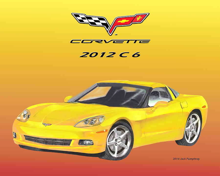 2012 C 6 Corvette Painting by Jack Pumphrey