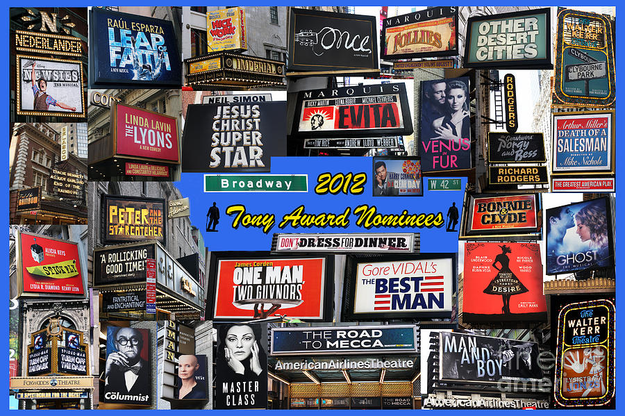 2012 Tony Award Nominees Collage Photograph by Steven Spak