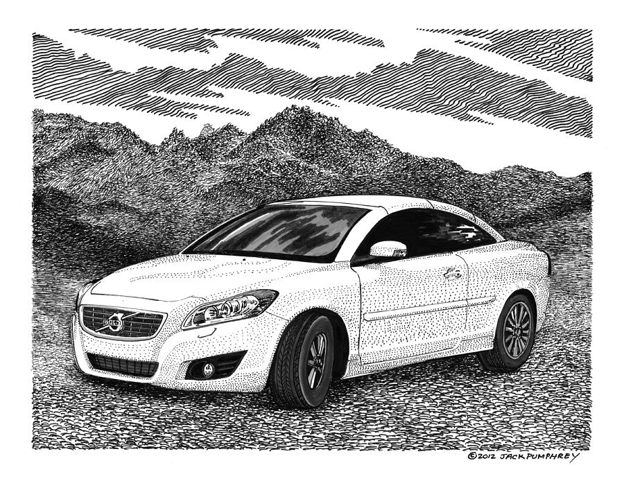 2012 Volvo C 70 Front Drawing