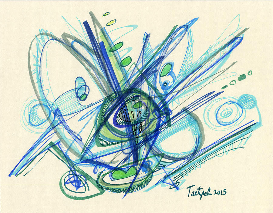 2013 Abstract Drawing #3 Drawing by Lynne Taetzsch