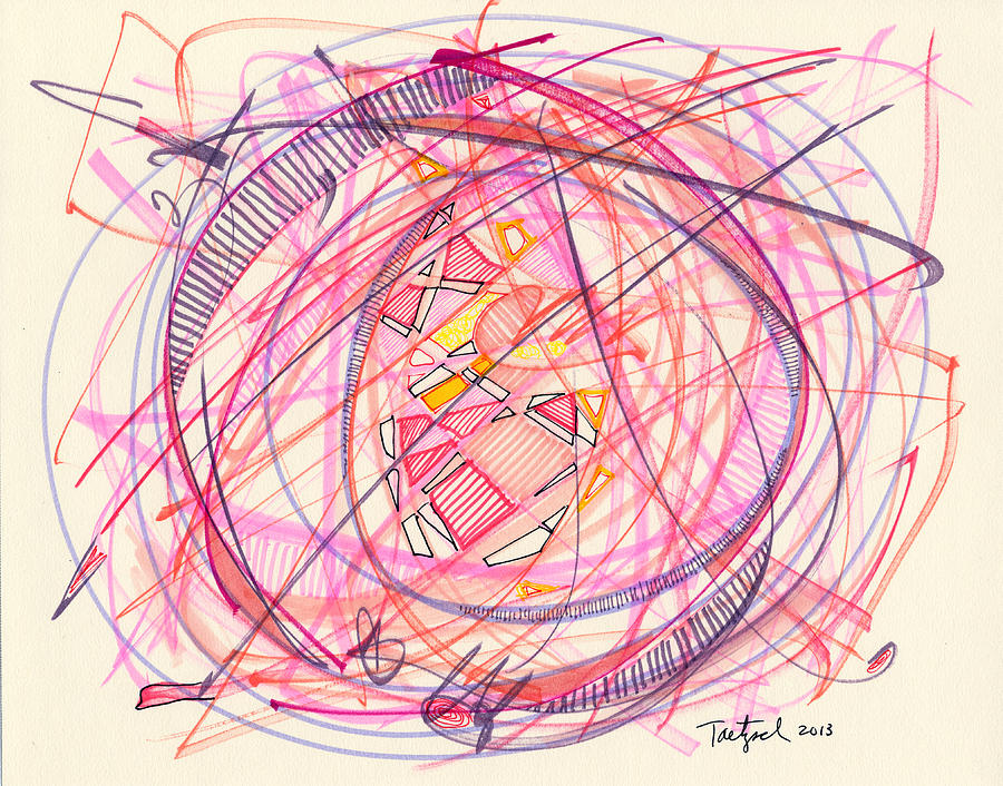 2013 Abstract Drawing #5 Drawing by Lynne Taetzsch