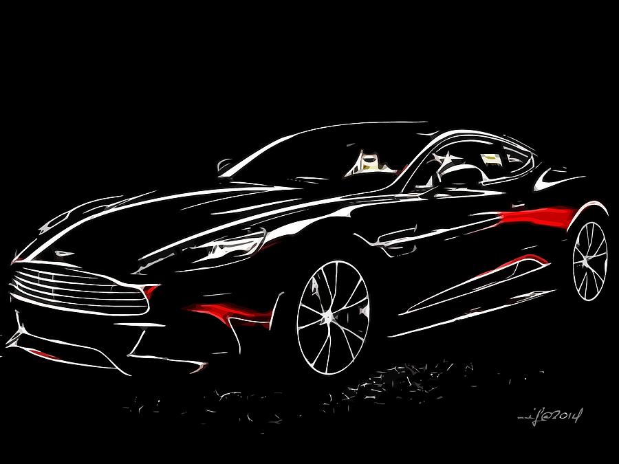 2013 Aston Martin Vanquish Digital Art