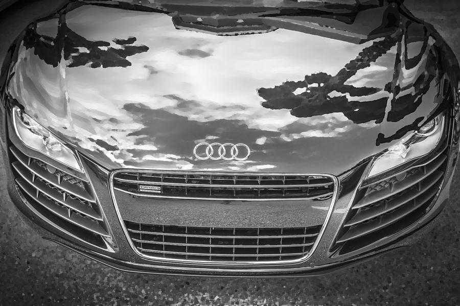 2013 Audi Quattro R8 BW Photograph by Rich Franco