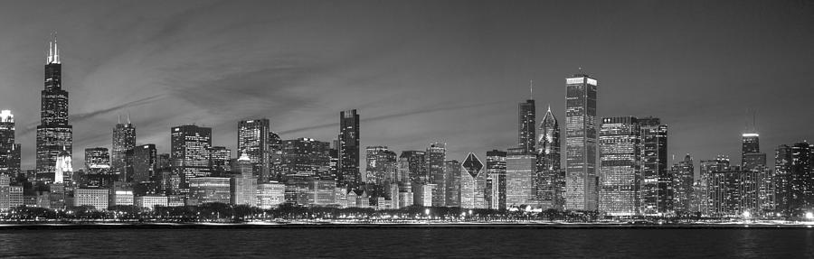 Chicago Photograph - 2013 Black and White Chicago by Donald Schwartz