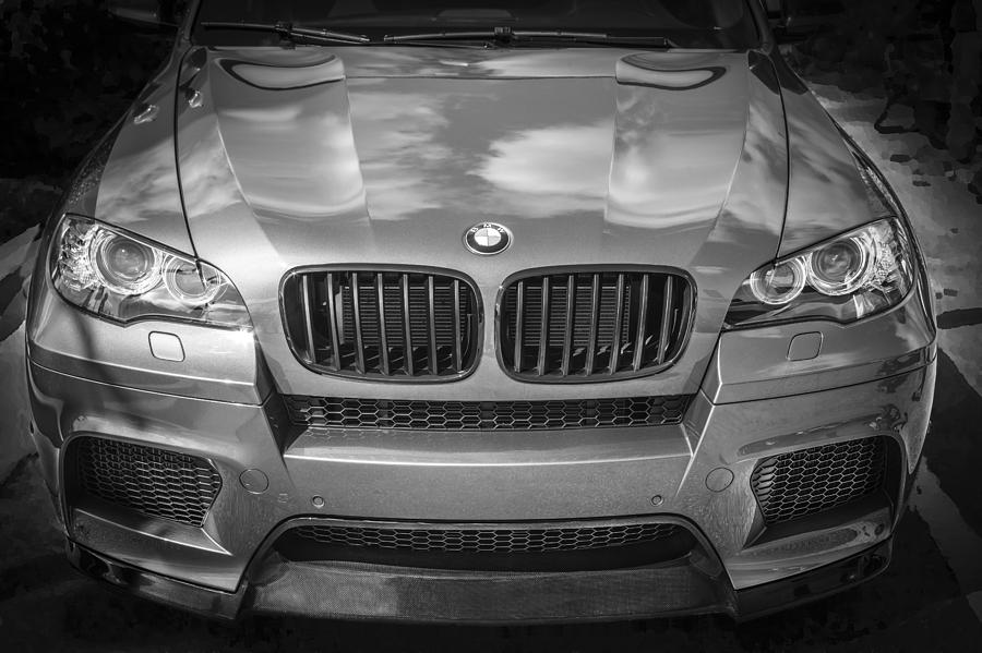 Transportation Photograph - 2013 BMW X6 M Series BW by Rich Franco