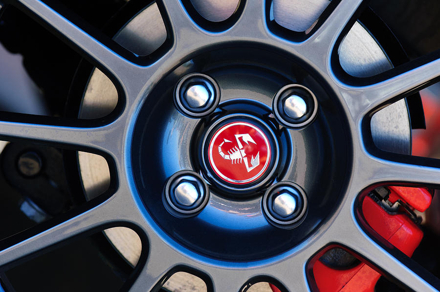 Car Photograph - 2013 Fiat Abarth Wheel Emblem by Jill Reger