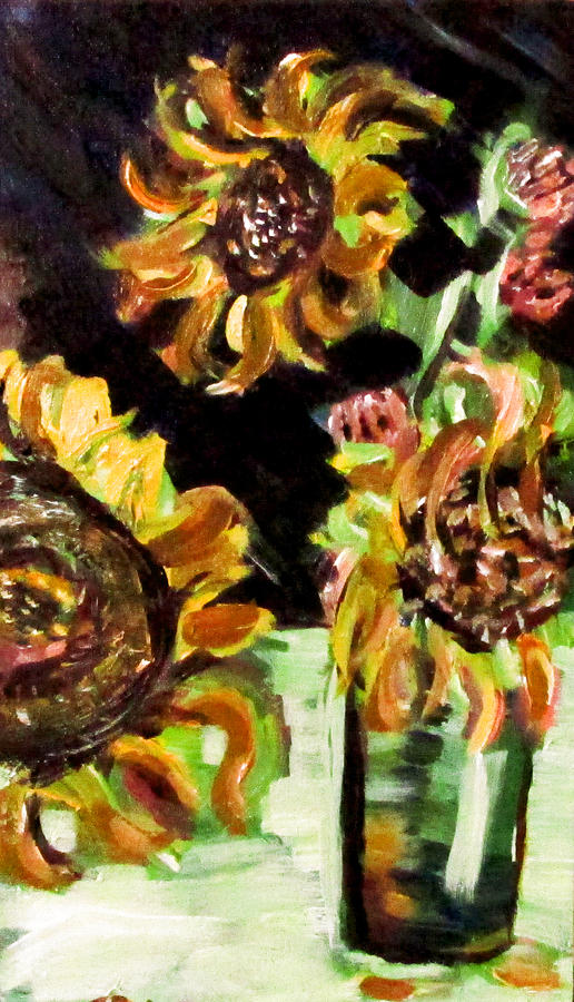 2013 Sunflowers 3 Painting by Denny Morreale