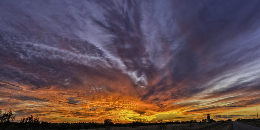 201311110-008M Fiery Sunset 8 2x1 Photograph by Alan Tonnesen